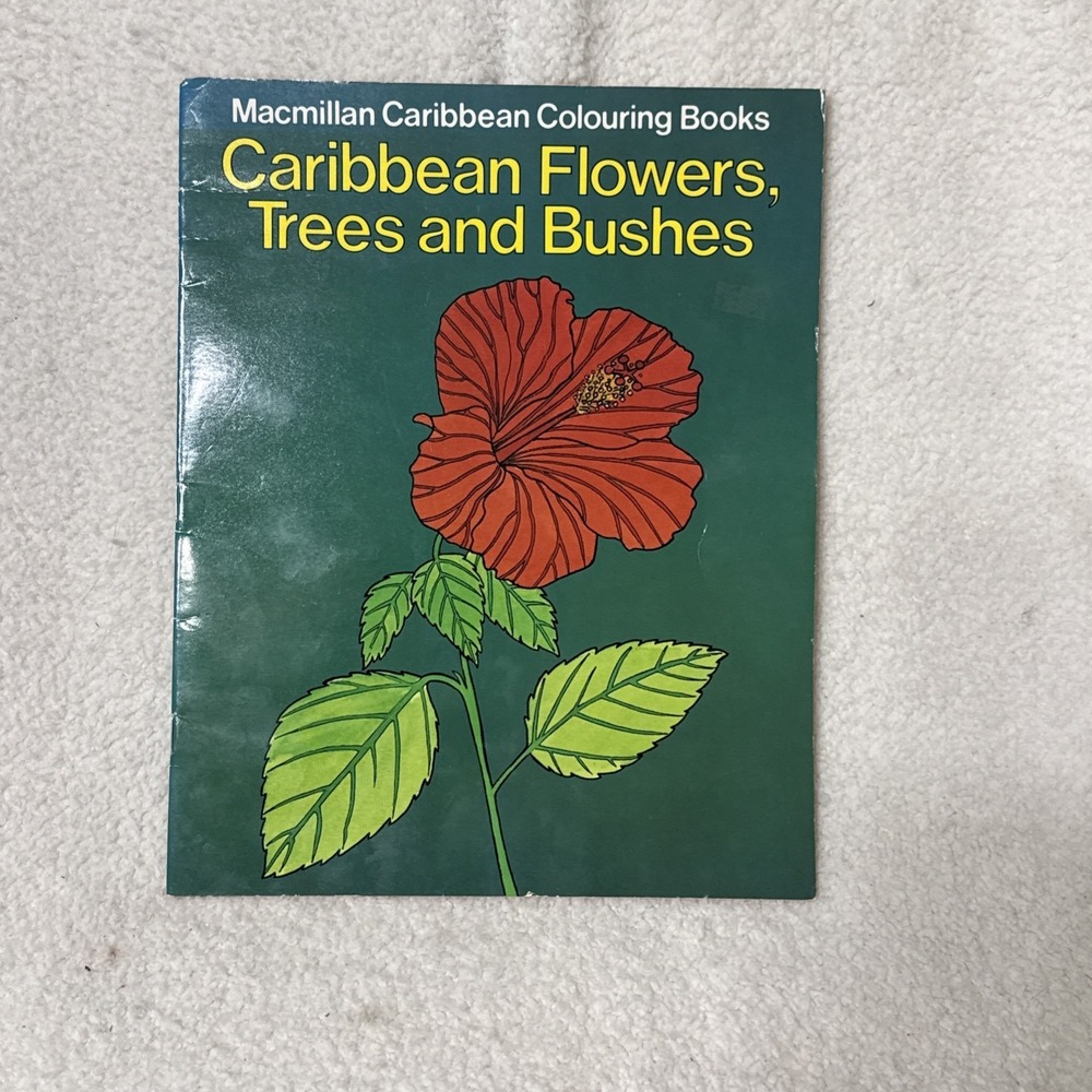 Vintage Colouring Book‎ Caribbean Flowers Trees and Bushes  1985